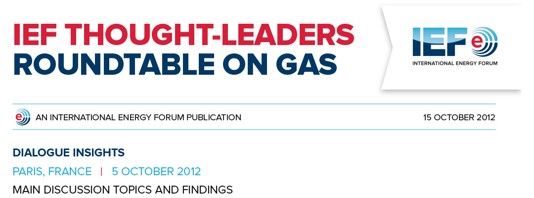 Dialogue insights - IEF Thought-Leaders Roundtable on Gas