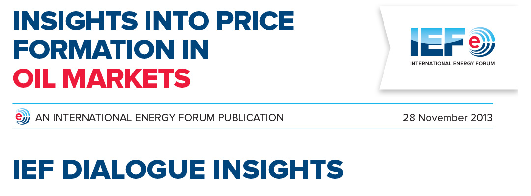 Dialogue insights - Insights into Price Formation in oil markets