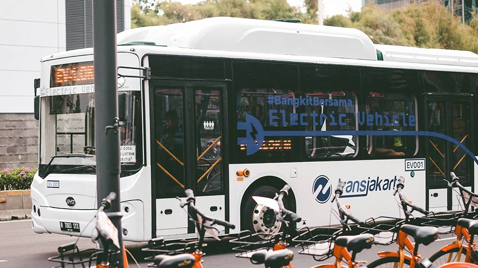 Photo of an electric bus