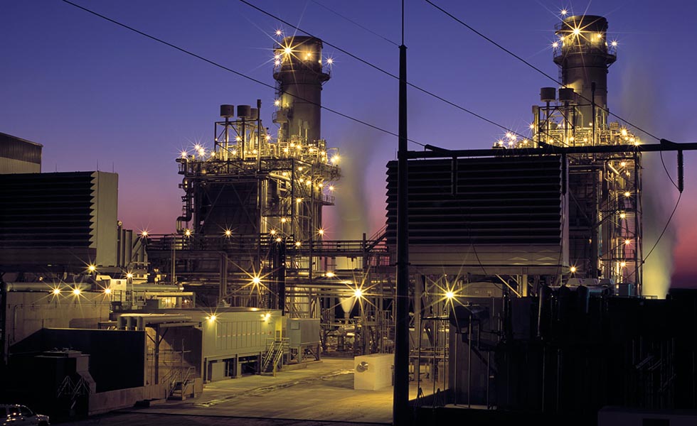 Photo of Hydrogen refinery at night