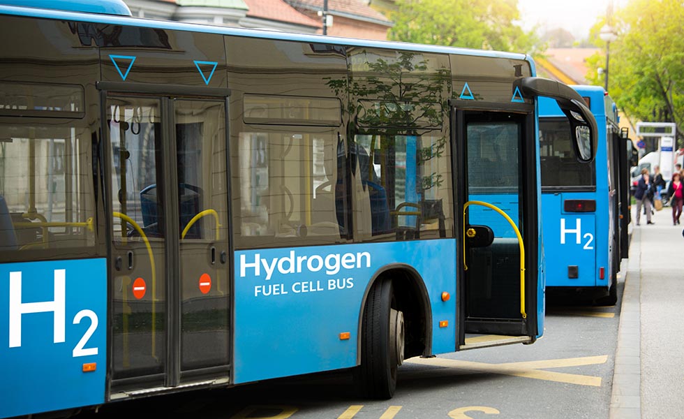 Photo of hydrogen powered buses