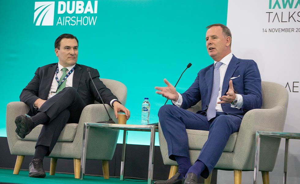 Speaker panel at the Dubai Air Show