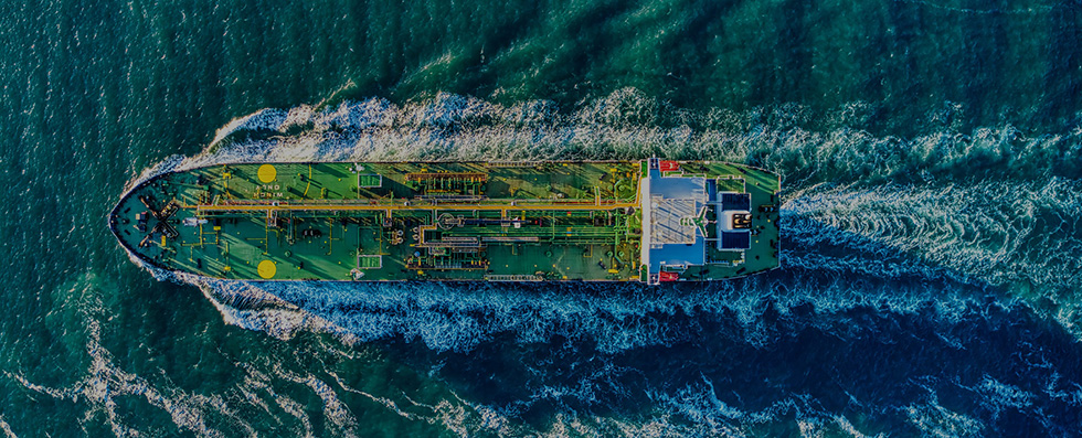 Aerial photo of shipping tranporter