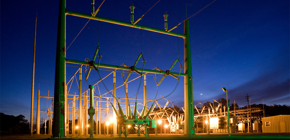 Photo of electrical smart grid sub station