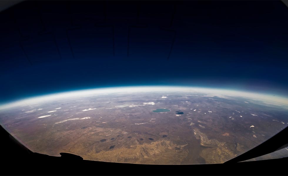 Top of Earth photo from space
