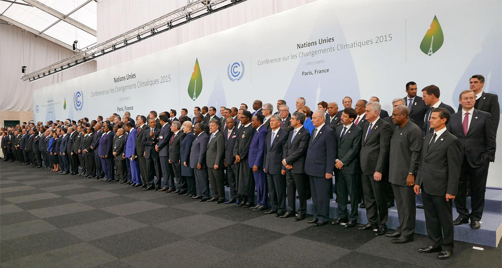 UN Paris Climate Change Agreement Signing Ceremony Group Photo